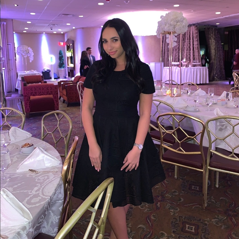 Maje black dress beautiful detail